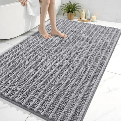 Arotive Bathroom Rugs Mat 59x35, Soft Absorbent Chenille Shaggy Bath Mat