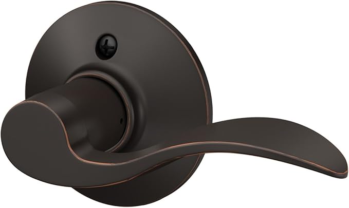 Schlage F170 ACC 716 RH Right Handed Accent Door Lever, One Sided Non-Turning Dummy Door Handle, Aged Bronze