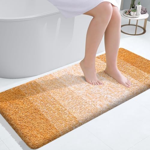OLANLY Bathroom Runner Rug 47x24, Extra Soft Absorbent Microfiber Bath Rugs