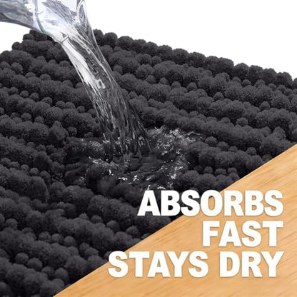 OLANLY Bathroom Rugs 36x24, Thick Soft Absorbent Chenille Bath Rugs