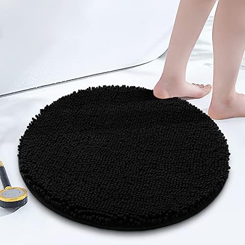 Smiry Round Bathroom Rugs 24X24, Chenille Extra Soft Absorbent Bath Mat
