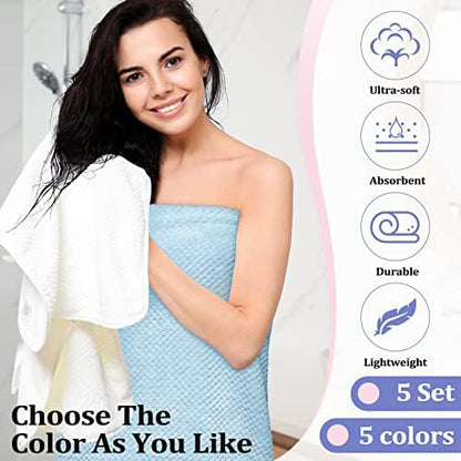 Mixweer 20 Pcs Bath Towel and Washcloths Set for Bathroom, Multicolor