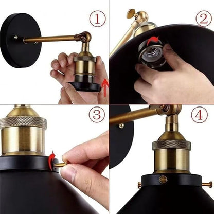 Wall Sconces, Bathroom Wall Sconce, Black & Gold Wall Lighting, Bathroom Vanity Light, Indoor Wall Lamp for Living Room, Hallway
