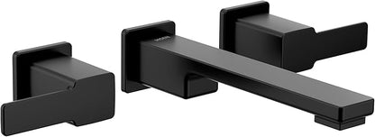 Moen TS6731BL 90 Degree Two-Handle Wall Mount Bathroom Faucet Trim Kit, Valve Required