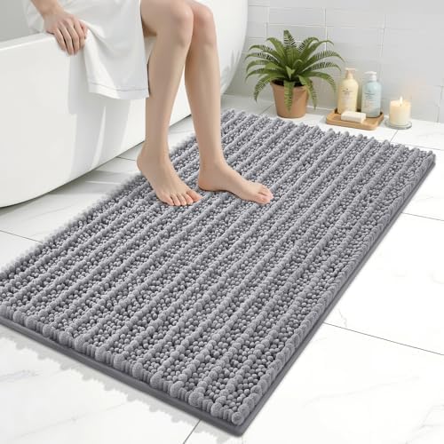 Arotive Bathroom Rugs Mat 36x24, Soft Absorbent Chenille Shaggy Bath Mat