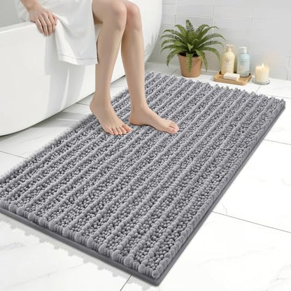 Arotive Bathroom Rugs Mat 36x24, Soft Absorbent Chenille Shaggy Bath Mat