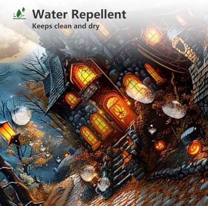 MEHOFOND Halloween Evil Pumpkin Shower Curtain Moon Night Bath Curtain