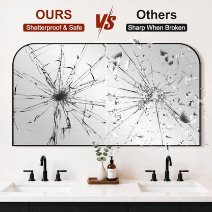 Bathroom Black Vanity Mirror for Over Sink, 30" x 55"