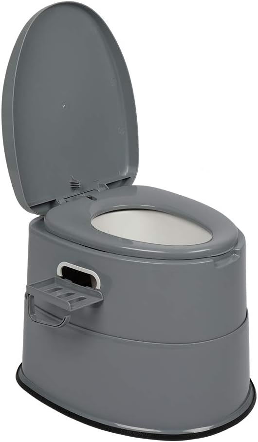 Portable Toilet, Outdoor Lightweight Porta Potty with Detachable Inner Bucket Removable Toilet Paper Holder for Camping Boat RV Hiking Living Room