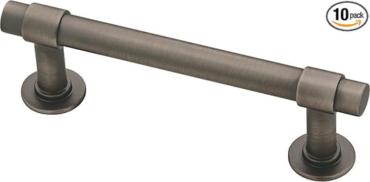 Franklin Brass Francisco (10-Pack) Cabinet Handles 3" Hole Center Vintage Pulls | Heirloom Silver Hardware Kitchen Door, Drawers, Dressers, Furniture P29520K-904-B