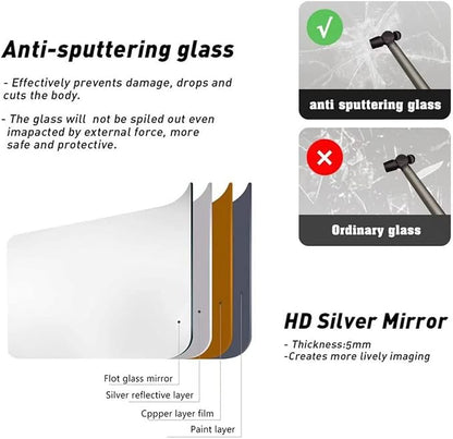 Dewfig Mirror Full Length, 64"X21" Floor Mirror, Rectangle Shape, Gold | Aluminum Alloy Frame Full Body Mirror, HD Shatterproof Tempered Glass, Lean/Stand/Wall for Living Room,Bedroom, Dressing Room