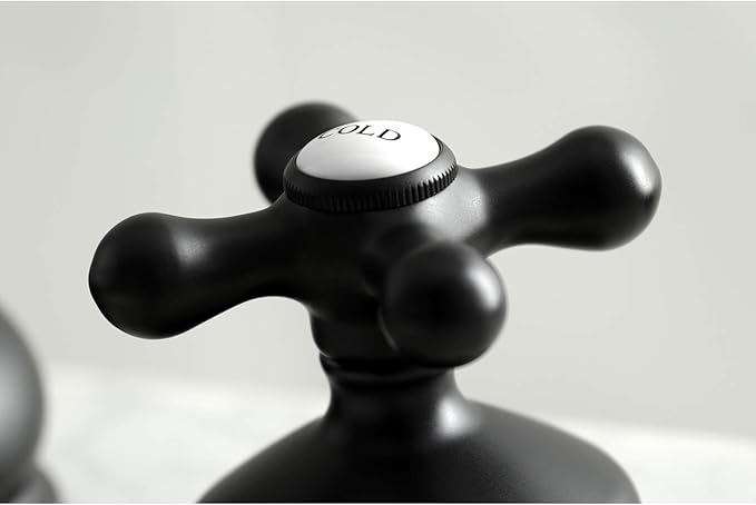 Kingston Brass KS1160AX 8 in. Widespread Bathroom Faucet, Matte Black