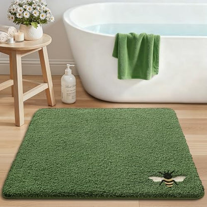 LUMI Square Bathroom Rug 26x26, Soft Absorbent Bath Mat, Non Slip