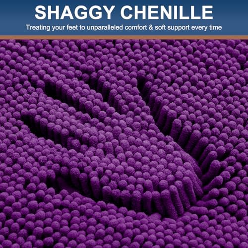 Smiry Toilet Rugs U-Shaped 24x20, Extra Soft Absorbent Contoured Bath Mat
