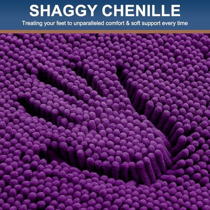 Smiry Toilet Rugs U-Shaped 24x20, Extra Soft Absorbent Contoured Bath Mat