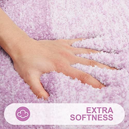 OLANLY Luxury Toilet Rugs U-Shaped 24x24, Soft Absorbent Microfiber Mat