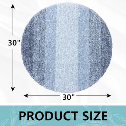 Arotive Microfiber Bathroom Rugs, Shaggy Soft and Absorbent Bath Rug, 30x30