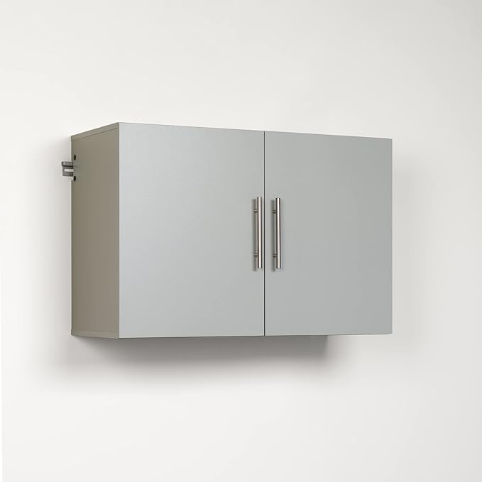 Prepac's HangUps Upper Storage Cabinet - Elegant and Spacious Wall Cabinets to Maximize Your Storage, 36" Size, Classic Light Gray Finish