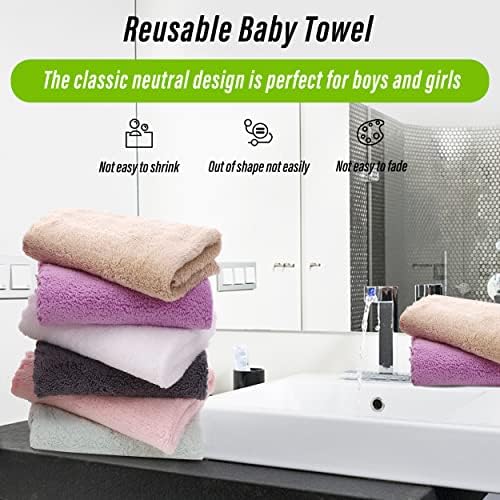TENSTARS 12 Pack Premium Washcloths Set - Quick Drying- Soft Microfiber Coral Velvet Highly Absorbent Wash Clothes - Multipurpose Use as Bath, Spa, Facial, Fingertip Towel (Multicolored)