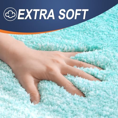 OLANLY Micorfiber Bathroom Rug Set 2 Piece, 47"x20"+24"x16"