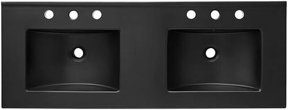 Modway EEI-5073-BLK Cayman 48" Double Basin Bathroom Sink, Black