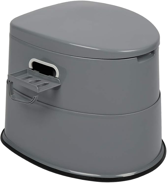 Ochine Portable Toilet Camping Porta Potty, Portable Folding Toilet with Lid, Indoor Outdoor Commode with Detachable Inner Bucket and Removable Paper Holder for Camping, Boat, Van, Emergency Use