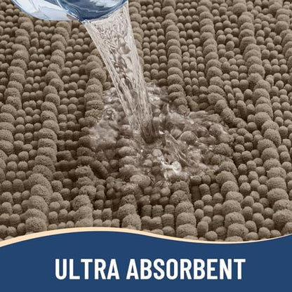 Arotive Bathroom Rugs Mat 47x24, Soft Absorbent Chenille Shaggy Bath Mat