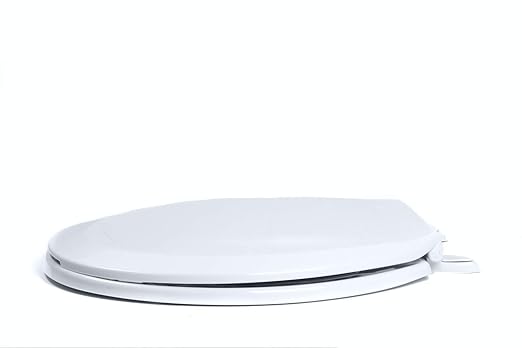 Centoco 1200-301 Round Plastic Toilet Seat, Standard Economy Model, Light Weight Residential, Crane White (Cotton/Bright)