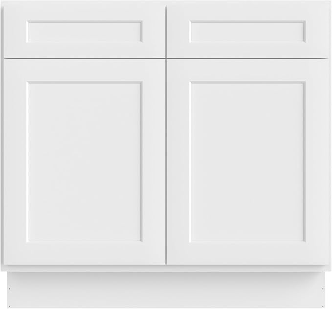 Furinno Shaker Bath Vanity Cabinet Without Top, Ready to Assemble, 21 D x 36 W x 34.5 H, White