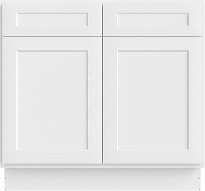 Furinno Shaker Bath Vanity Cabinet Without Top, Ready to Assemble, 21 D x 36 W x 34.5 H, White