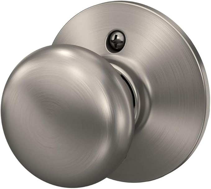 Schlage F170 PLY 619 Plymouth Door Knob, One Sided Non-Turning Dummy Door Handle, Satin Nickel