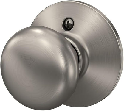 Schlage F170 PLY 619 Plymouth Door Knob, One Sided Non-Turning Dummy Door Handle, Satin Nickel