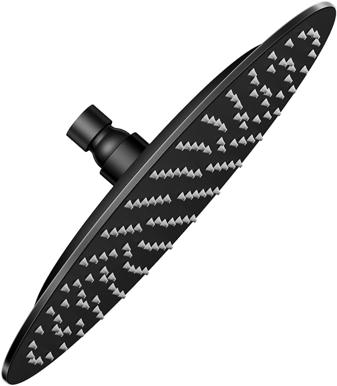 VBFF-Shower Head,rain shower head, 10 inch- Round Shower Head, 1.8 GPM Flow Rate, rainfall showerhead,VBFF12 (Matte Black)