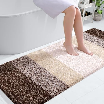 OLANLY Bathroom Runner Rug 59x24, Extra Soft Absorbent Microfiber Bath Rugs