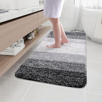 Arotive Microfiber Bathroom Rugs, Shaggy Soft Absorbent Bath Rug, 40x32