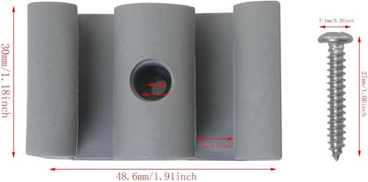 4PCS Framed Sliding Rubber Door Bumpers Gray Glass Positioning and Anti Collision for Shower Glass Sliding Doors