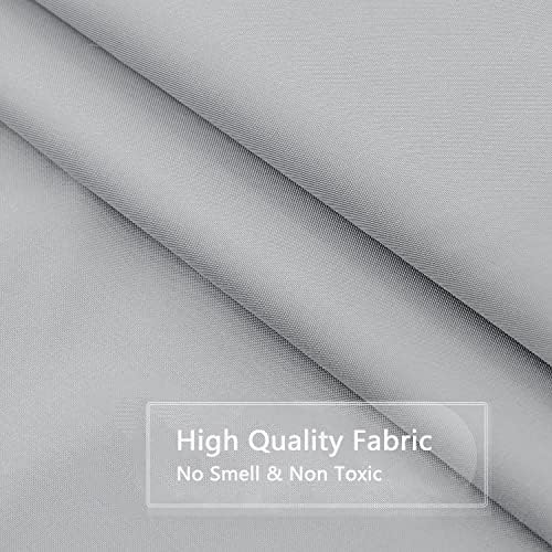 LLSCL Grey Fabric Shower Curtain Liner with Bottom Counterweight, Waterproof Hotel Quality, 72 x 72 Machine Washable