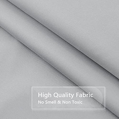 LLSCL Grey Fabric Shower Curtain Liner with Bottom Counterweight, Waterproof Hotel Quality, 72 x 72 Machine Washable