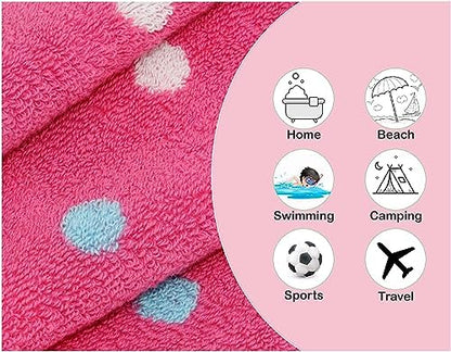 ORIGINAL KIDS Wash Cloth - 100% Cotton Set of 12 Pink Multicolor Washcloths
