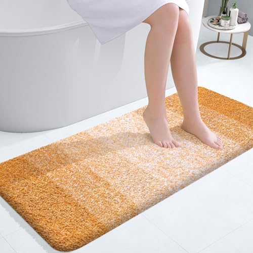 OLANLY Bathroom Runner Rug 47x20, Extra Soft Absorbent Microfiber Bath Rugs