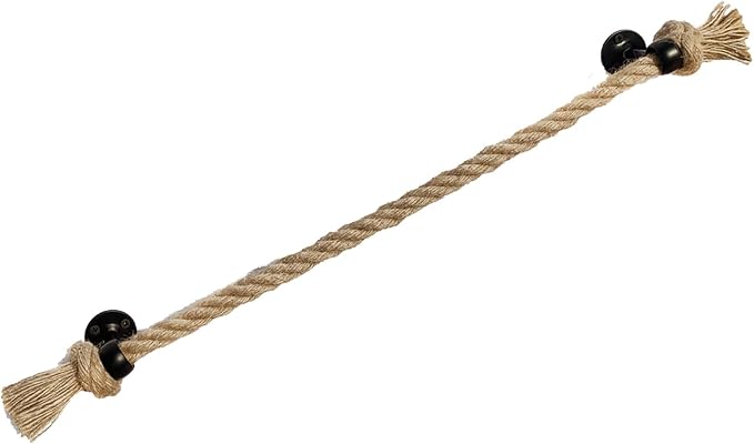 18'' Nautical Rope Towel Bar Black Coastal Towel Rack Unique Knot for Nautical Bathroom Decor Wall Mounted Bathroom Accessories Towel Holder