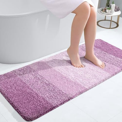 OLANLY Bathroom Runner Rug 47x20, Extra Soft Absorbent Microfiber Bath Rugs