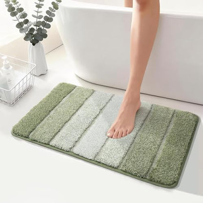 COSY HOMEER Bathroom Rugs 30x20,Ultra Soft Absorbent Bath Mat,Green