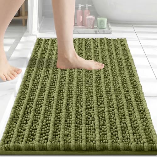 Arotive Bathroom Rugs Mat 24x16, Soft Absorbent Chenille Shaggy Bath Mat