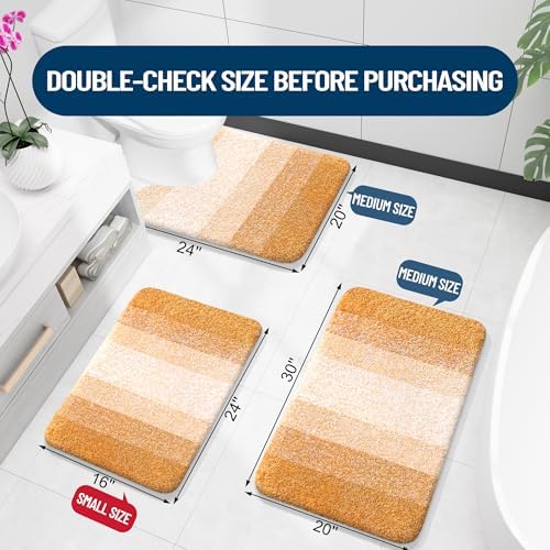 OLANLY Bathroom Runner Rug 54x24, Extra Soft Absorbent Microfiber Bath Rugs