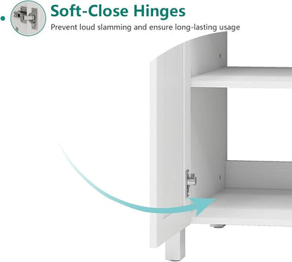 YOURLITE Bathroom Vanity, 24" Modern White Bathroom Cabinet
