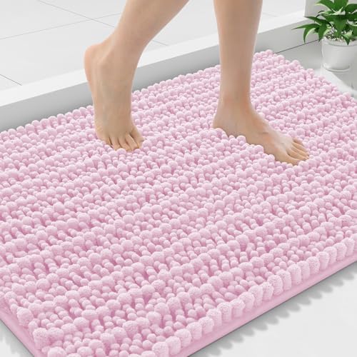 Smiry Bathroom Rugs 36X24, Extra Soft Rubber Backing Chenille Bath Mats