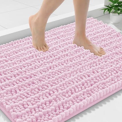 Smiry Bathroom Rugs 36X24, Extra Soft Rubber Backing Chenille Bath Mats