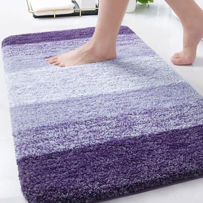 Arotive Microfiber Bathroom Rugs, Shaggy Soft Absorbent Bath Rug, 34x21