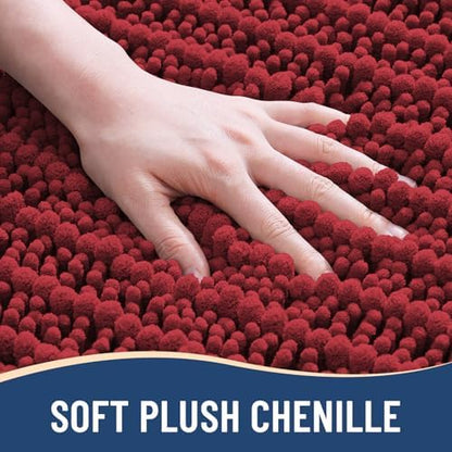 Arotive Bathroom Rugs Mat 36x24, Soft Absorbent Chenille Shaggy Bath Mat